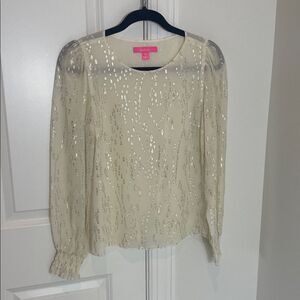 Lilly Pulitzer Idina Long Sleeve Silk Top